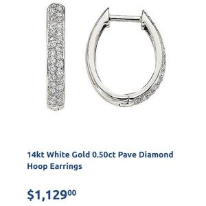 1/2ctw diamond hoops